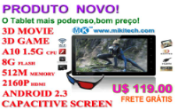 Tablet PC 7 suporta 3D VIDEO E 3D JOGO só U$119.00 frete grá