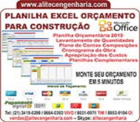 Orçamento de Obras, Planejamento e Controle de Custo de Obra