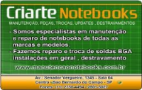 MANUTENÇÃO DE IPHONE - CRIARTE NOTEBOOKS  - F. 11-27584494