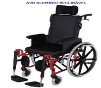 Cadeira de rodas Avd Alumínio Reclinável / Ortobras