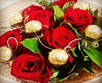 Rosas e chocolates