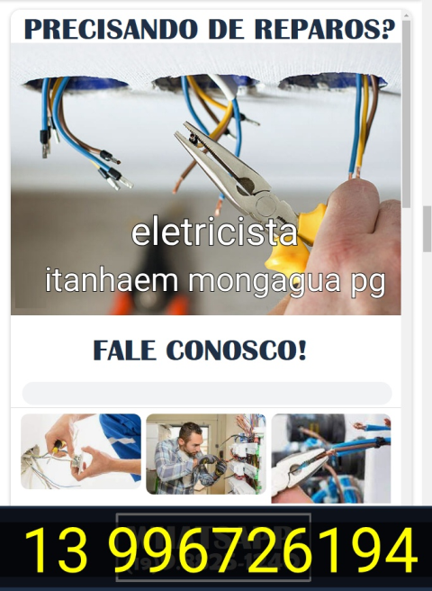 ventilador de teto - instalação itanhaem  mongagua 13 996726
