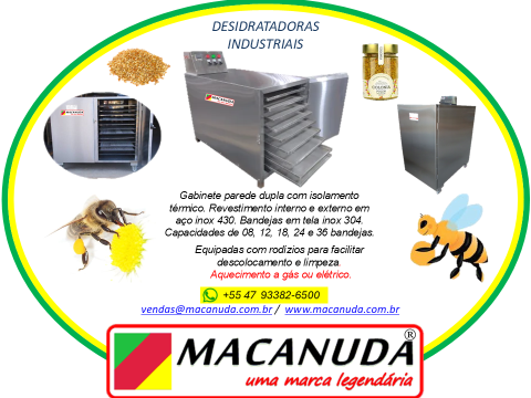 DESIDRATADORA INDUSTRIAL EM AÇO INOX PARA PÓLEN QUALIDADE MA