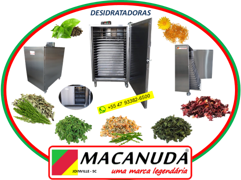 DESIDRATAR ERVAS MEDICINAIS MÁQUINAS INDUSTRIAIS MACANUDA