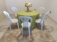 Aluguel mesas, cadeiras, toalhas, freezer, tinas, pranchões,