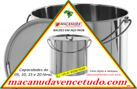 BALDE INOX CAPACIDADE 20 LITROS - MACANUDA