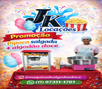 Pipoca salgada e algodão doce