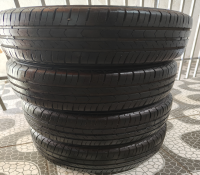 Vendo jogo de roda de ferro com 4 pneus zero Goodyear aro 14