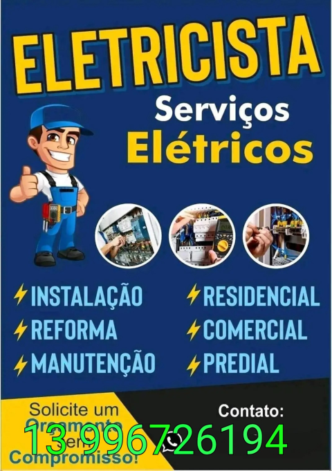 Eletricista itanhaem mongagua 13 996726194