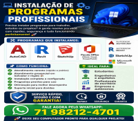 Instalação programas autocad, office, revit. Acesso remoto