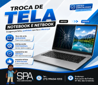 Troca de Tela em Notebook e Netbook Próximo a Cajazeiras