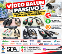 Conector de Vídeo Balun Para Câmera Wdr em São Cristóvão e R
