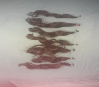Cabelo Humano Virgem, Castanho Natural, 30 cm, ~140g